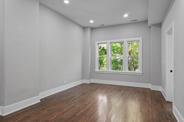 1521 N Maplewood Ave, Chicago, IL 60622 - spare room with recessed lighting and dark wood-style flooring