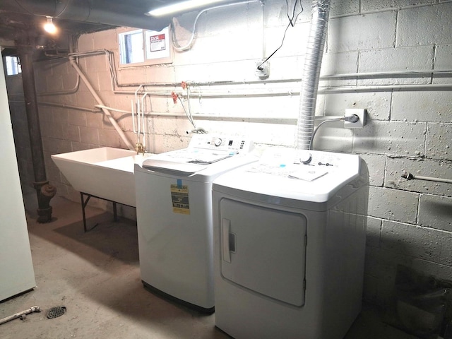 laundry area with washer and dryer