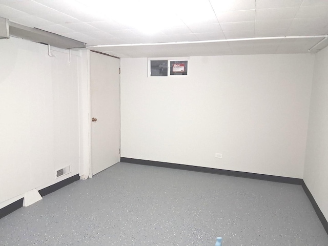 finished below grade area with baseboards