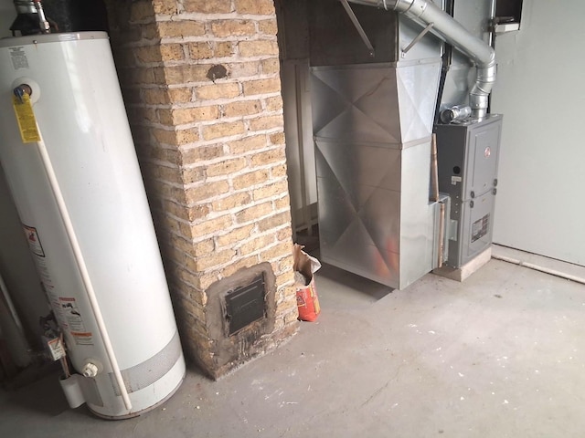 utilities featuring gas water heater