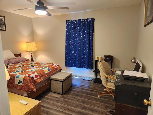 90 W George Ave, Cortland, IL 60112 - bedroom featuring wood finished floors and a ceiling fan