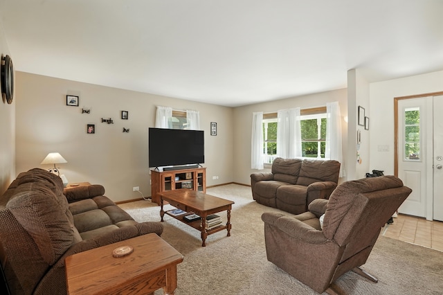 510 Dunbar St, Beecher, IL 60401 - living room with light carpet and baseboards