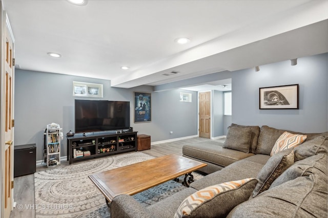 1700 Bolson Dr, Downers Grove, IL 60516 - living area with light wood-style floors and recessed lighting