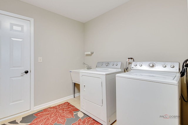 122 Kilchurn Ln, Inverness, IL 60067 - washroom with washer and clothes dryer and light tile patterned floors