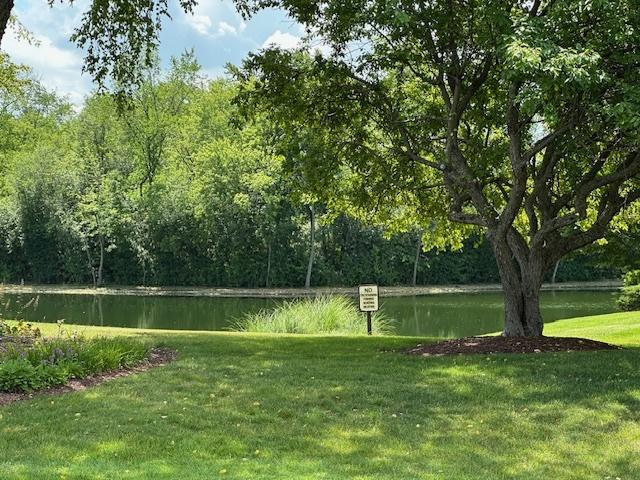 122 Kilchurn Ln, Inverness, IL 60067 - view of green lawn featuring a water view