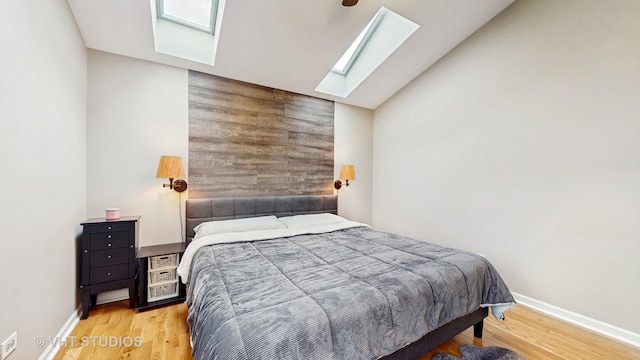 1176 Westport Rdg, Crystal Lake, IL 60014 - bedroom with a skylight, light wood-style floors, and lofted ceiling