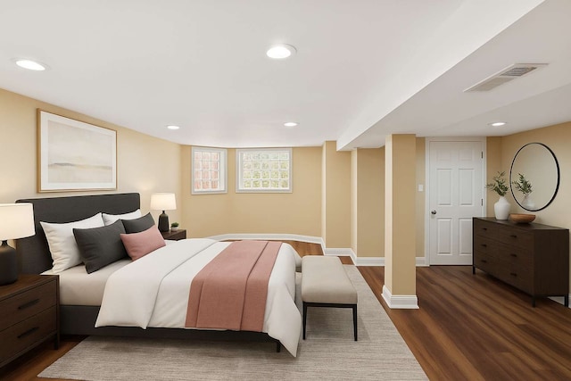 642 E 90th St, Chicago, IL 60619 - bedroom featuring dark wood-style floors and recessed lighting