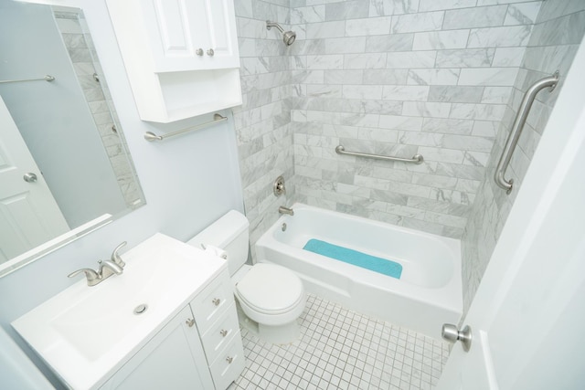 4833 W 109th St Unit 103, Oak Lawn, IL 60453 - full bath featuring washtub / shower combination, vanity, and tile patterned flooring