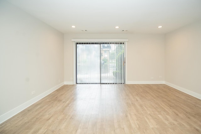 4833 W 109th St Unit 103, Oak Lawn, IL 60453 - spare room with light wood-type flooring and recessed lighting