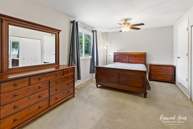 409 E Main St, Peotone, IL 60468 - bedroom with light carpet and a ceiling fan