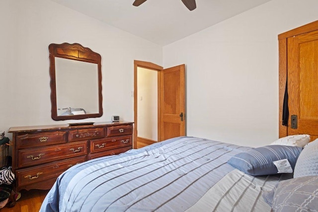 1619 S 61st Ave, Cicero, IL 60804 - bedroom featuring a ceiling fan and wood finished floors