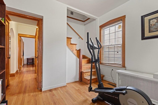 1619 S 61st Ave, Cicero, IL 60804 - workout room with light wood finished floors and plenty of natural light