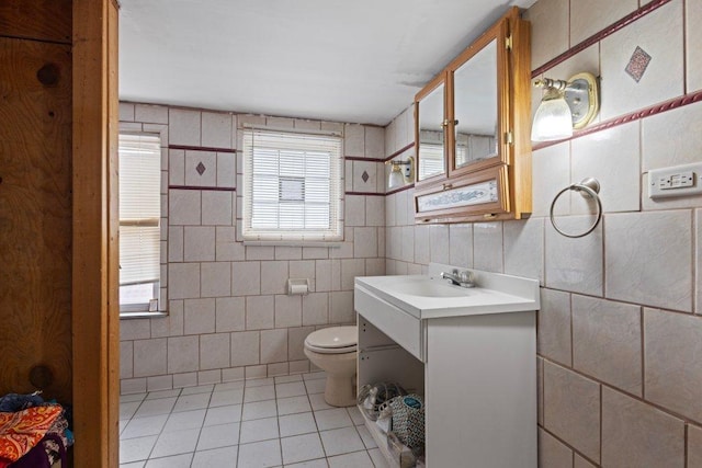 1619 S 61st Ave, Cicero, IL 60804 - bathroom with tile walls, tile patterned flooring, and vanity