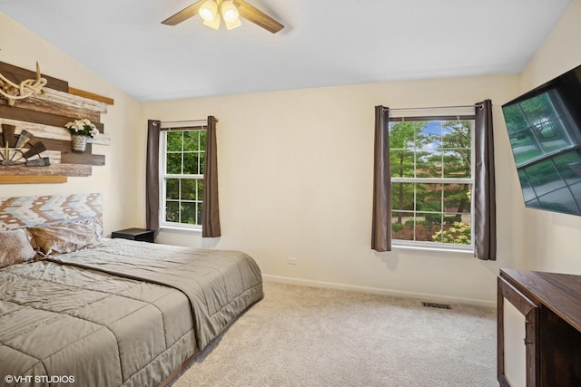 1039 Talbots Ln, Elk Grove Village, IL 60007 - carpeted bedroom featuring lofted ceiling and ceiling fan