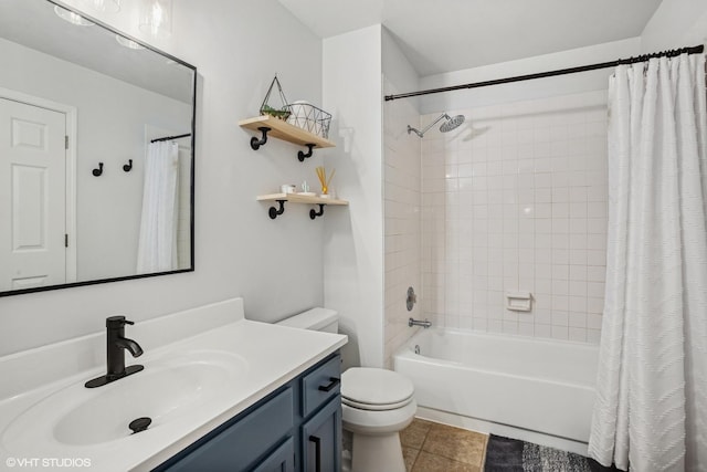 1039 Talbots Ln, Elk Grove Village, IL 60007 - full bathroom with vanity, shower / bath combo, and tile patterned floors