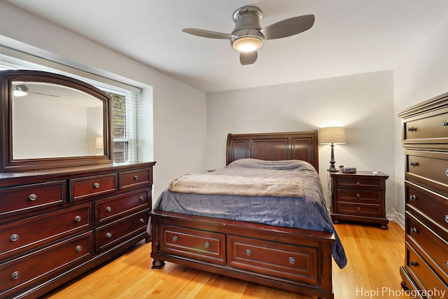 336 Eastern Ave, Barrington, IL 60010 - bedroom with light wood finished floors and a ceiling fan