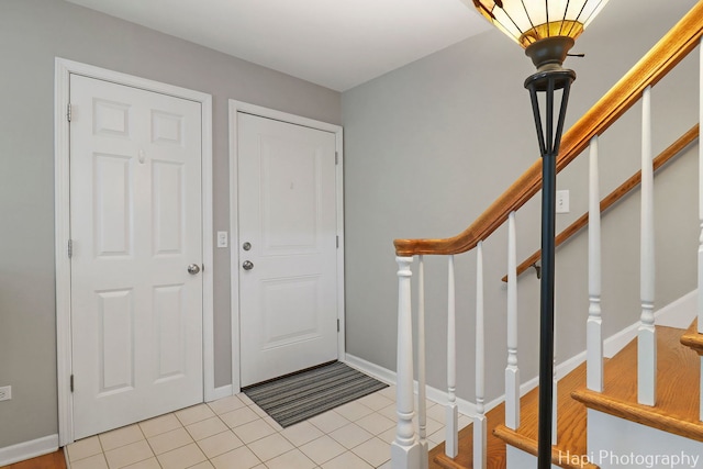 336 Eastern Ave, Barrington, IL 60010 - foyer entrance with stairway and tile patterned flooring
