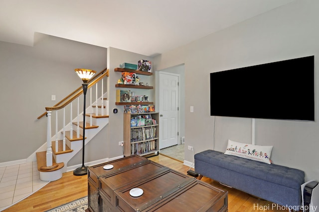 336 Eastern Ave, Barrington, IL 60010 - living room featuring stairs and light wood finished floors