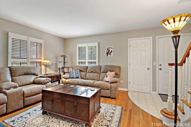 336 Eastern Ave, Barrington, IL 60010 - living room featuring light wood-type flooring and stairway