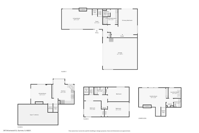 397 Briarwood Ct, Gurnee, IL 60031 - view of home floor plan