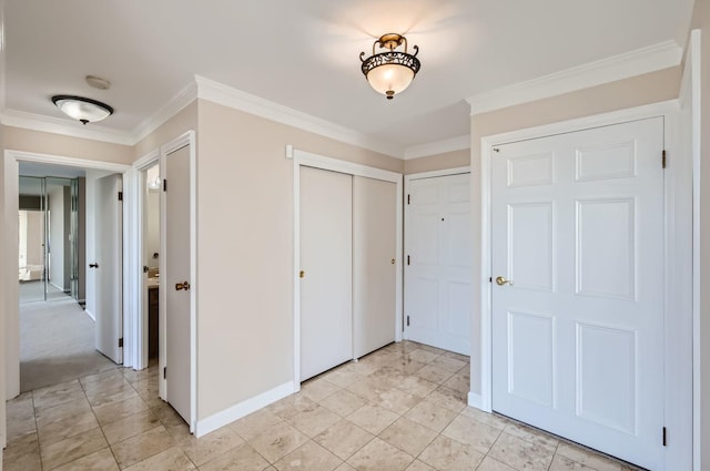 20 N Tower Rd Unit 12M, Oak Brook, IL 60523 - unfurnished bedroom featuring ornamental molding and baseboards