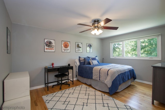 407 Danbury Ct, Schaumburg, IL 60193 - bedroom with wood finished floors and a ceiling fan