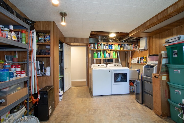 407 Danbury Ct, Schaumburg, IL 60193 - finished basement featuring independent washer and dryer and wooden walls