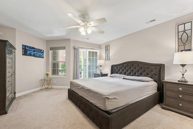 8471 Callie Ave, Morton Grove, IL 60053 - bedroom featuring light colored carpet and a ceiling fan