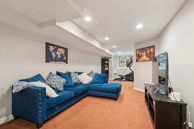 8471 Callie Ave, Morton Grove, IL 60053 - living room with carpet floors and recessed lighting