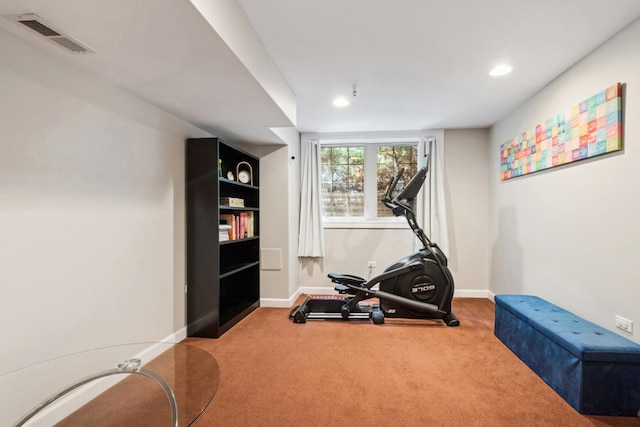 8471 Callie Ave, Morton Grove, IL 60053 - workout area featuring carpet floors and recessed lighting