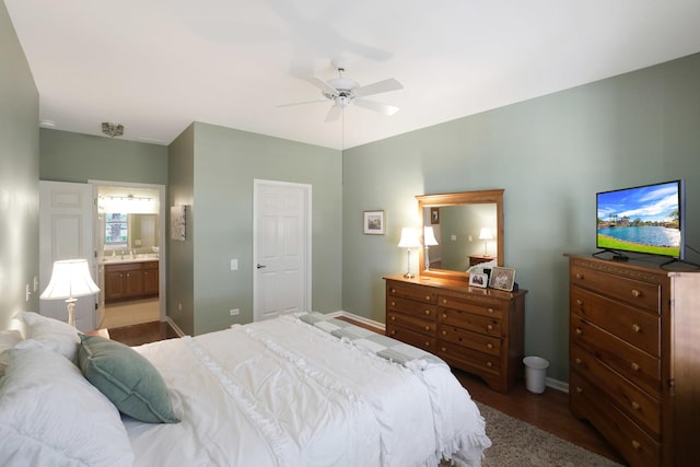 13159 Shirley Ln, Huntley, IL 60142 - bedroom with ensuite bath and a ceiling fan