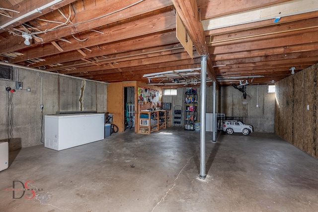 927 Clark St, Marseilles, IL 61341 - basement with fridge
