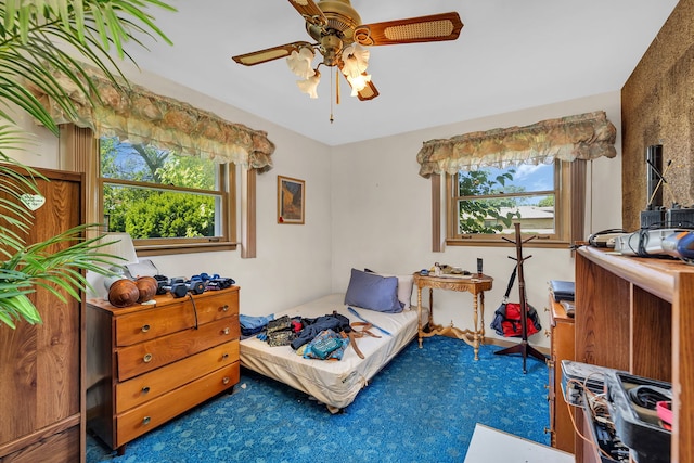 7859 78th St, Bridgeview, IL 60455 - carpeted bedroom featuring ceiling fan
