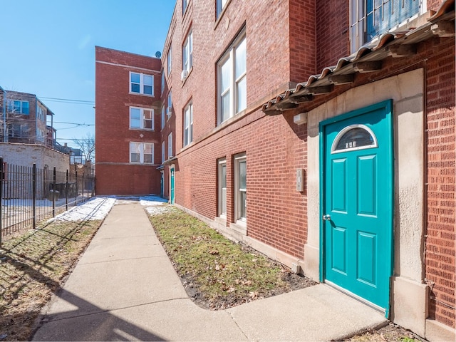 543 E 60th St Unit 1, Chicago, IL 60637 - property entrance featuring brick siding