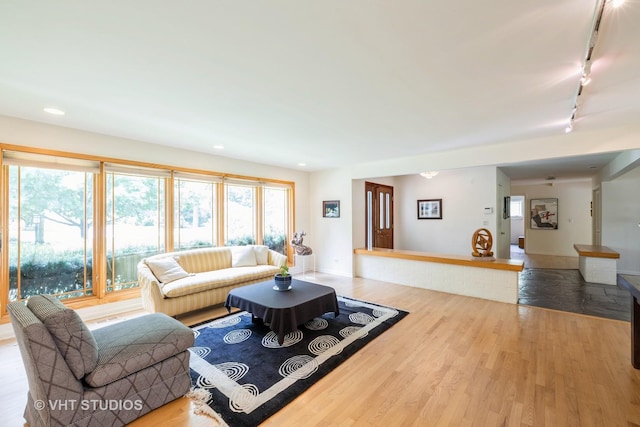855 Beverly Pl, Lake Forest, IL 60045 - living area with rail lighting, wood finished floors, and recessed lighting