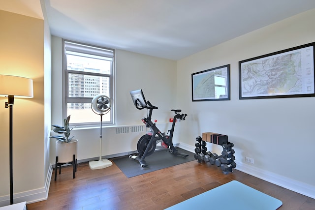 3950 N Lake Shore Dr Unit 810B, Chicago, IL 60613 - exercise room with wood finished floors and baseboards