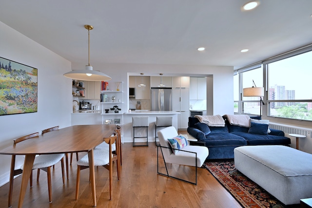 3950 N Lake Shore Dr Unit 810B, Chicago, IL 60613 - living room featuring light wood finished floors and recessed lighting