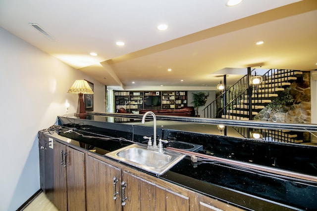1444 Guildford Dr, Bourbonnais, IL 60914 - kitchen featuring recessed lighting, dark countertops, and open floor plan