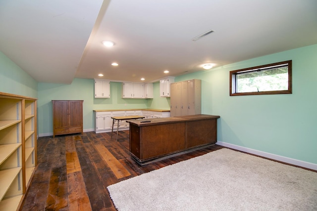 1444 Guildford Dr, Bourbonnais, IL 60914 - office area featuring dark wood-type flooring and recessed lighting