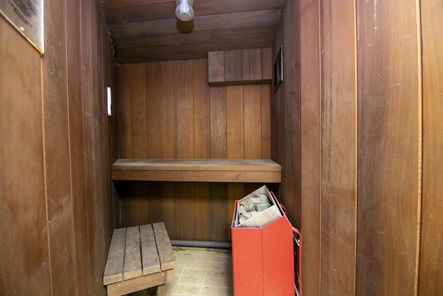 1444 Guildford Dr, Bourbonnais, IL 60914 - relaxing sauna with wood walls and tile patterned floors