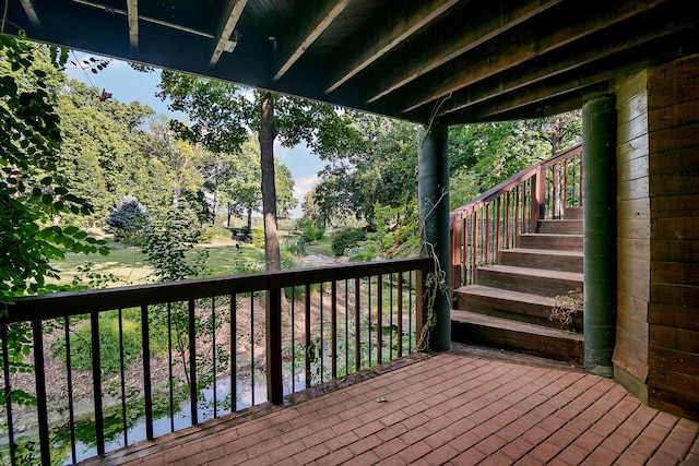 1444 Guildford Dr, Bourbonnais, IL 60914 - wooden terrace featuring stairway
