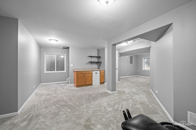 1918 Congrove Dr, Aurora, IL 60504 - unfurnished living room featuring light colored carpet and baseboards