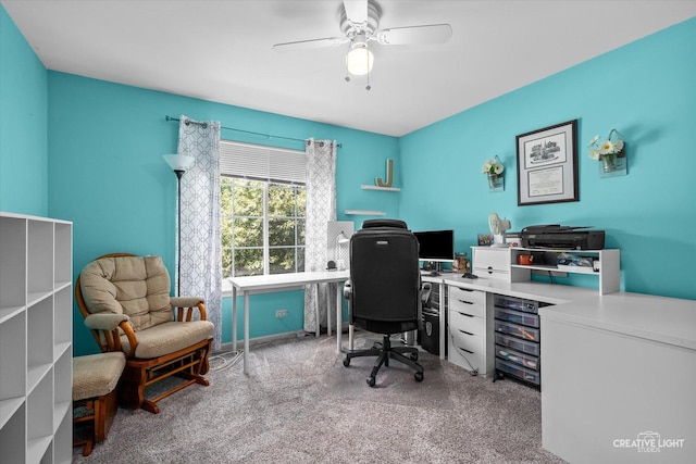 1918 Congrove Dr, Aurora, IL 60504 - carpeted office with ceiling fan