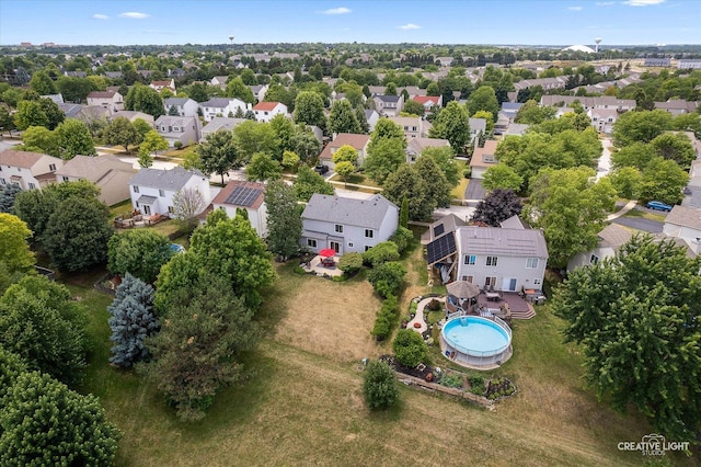 1918 Congrove Dr, Aurora, IL 60504 - aerial perspective of suburban area with a pool area