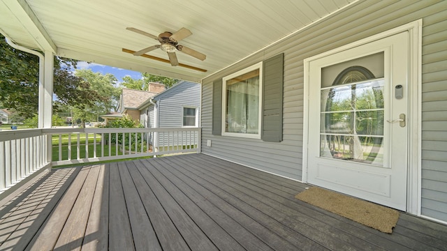 502 N Dixon Ave, Dixon, IL 61021 - porch featuring ceiling fan