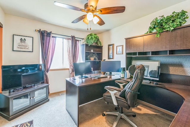 6500 Pasture Side Trl, Matteson, IL 60443 - office space with a ceiling fan and carpet floors