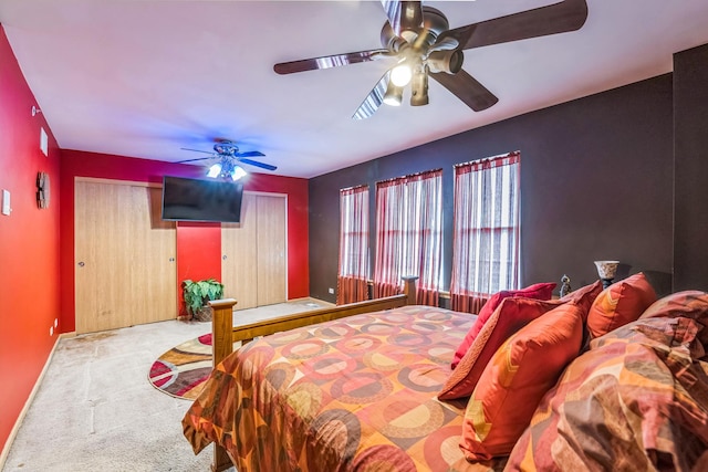 6500 Pasture Side Trl, Matteson, IL 60443 - carpeted bedroom with ceiling fan and two closets