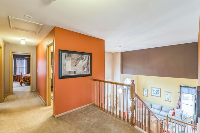6500 Pasture Side Trl, Matteson, IL 60443 - corridor with carpet floors and attic access
