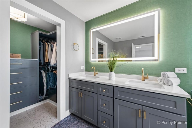 561 S Jade Ln Unit 1106, Round Lake, IL 60073 - bathroom with double vanity and a walk in closet