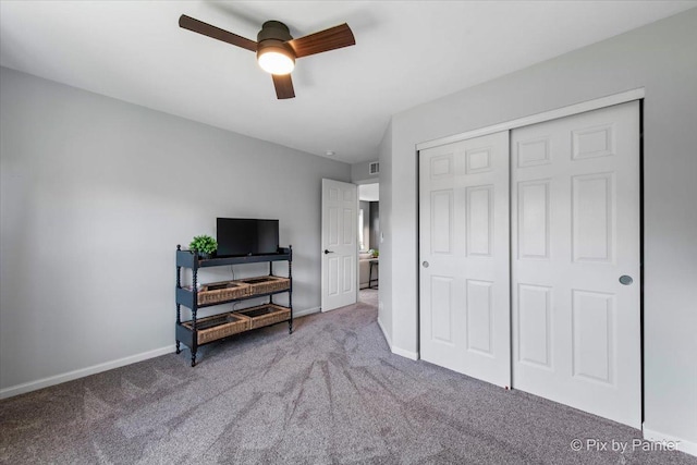561 S Jade Ln Unit 1106, Round Lake, IL 60073 - carpeted bedroom featuring a closet and ceiling fan